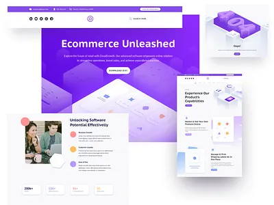 Saas Product 404 icons illustration isometric layout lms logos photo product saas ui illustration