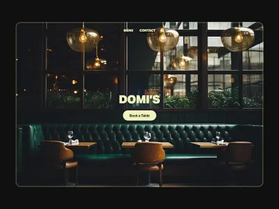 Fancy dining website dining graphic design green interior landing page restaurant ui ux uxdesign web design webdesign website website design