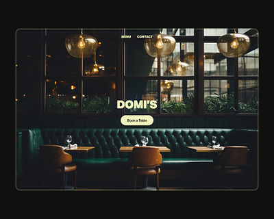 Fancy dining website dining graphic design green interior landing page restaurant ui ux uxdesign web design webdesign website website design