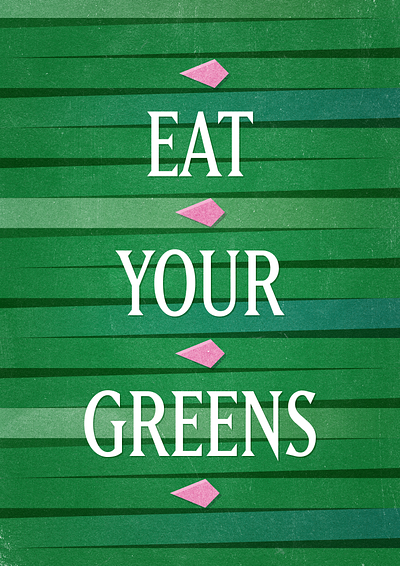 'Eat Your Greens' poster design design food graphic design illustration typography vector