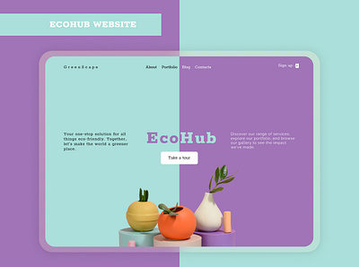 DESIGN CONCEPT | ECOHUB WEBSITE concept figma uiux design web design