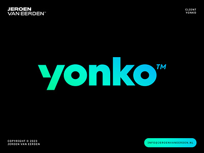 Yonko - Logo Wordmark brand identity design branding content creator creative creative logo design dutch logo logo wordmark logomark netherlands team wordmark yonko
