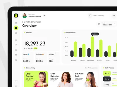 Fitness Dashboard awe dashboard dashboard design design fitness dashboard web website