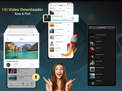 Video Downloader App UI branding figma graphic design ui