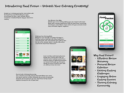 Food Fusion cooking cooking app design ux design