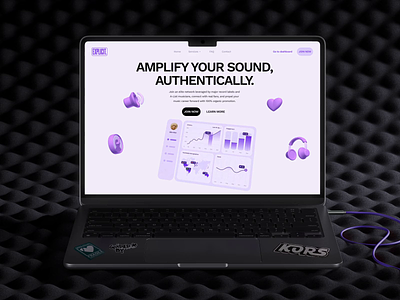 Landing Page for Music Artists Promotional Platform agency landing page agency website animated website digital agency digital agency landing page marketing website music app ui music landing page music marketing music platform music streaming music streaming app music website service landing page spotify landing page trendy ui