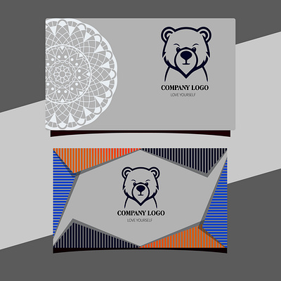 Simple Business Card with logo: Best Choice animal bear branding card choice color creative design graphic design gray illustration logo minimal mockup simple sketch stationary style symbol