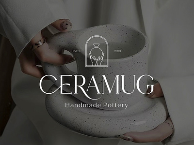 Ceramug branding ceramic logo ceramicmugs ceramics cups elegant logo hand crafted hands logo logo designer luxury design luxury logo mark mugs pottery pottery logo pottery studio traditional typography wordmark
