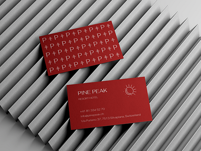 Business cards design | Corporate style for Pine Peak Hotel brand identity branding business card corporate style graphic design logo logo design print design visual identity design
