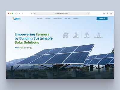 Solar Company Web Design and Custom Development for Amrut Energy design development web webflow webpage website