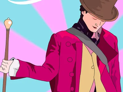 Vectorial illustration - Wonka adobe illustrator adobe photoshop chalamet design digital drawing digital illustration drawing film graphic design illustration movie poster design vectorial vectorial illustration wonka