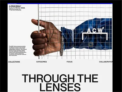 UI/UX LANDING PAGE REDESIGN FOR A-COLD-WALL* abstract adobe brand design brand identity branding branding design design fashion figma graphic design illustration landing page landing page design logo minimal ui uiux ux ux design website design