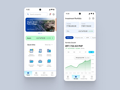 Real Estate or Property Management Mobile App Design app managements mobile app portfolio real estate ui uiux
