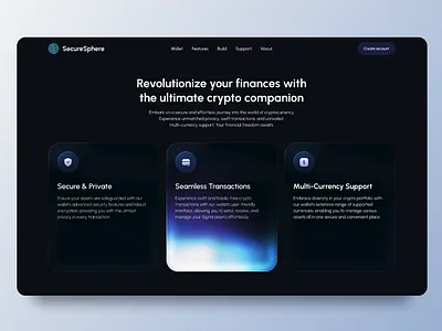Crypto Wallet Website - Concept clean ui interface ui ux