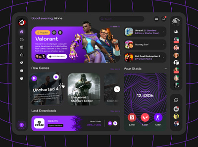[Game] Dashboard design concept 3d animation app dashboard designe desktop game game online graphic design launcher online game online store shop soft ui uiux ux uxui web