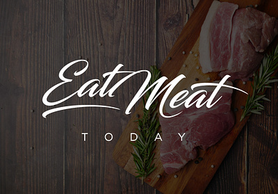 Eat Meat Today graphic design logo meat logo