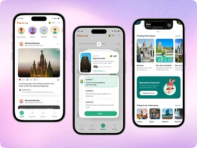 Interactive Travell App Concept branding design designer illustration logo ui ui ux uidesign uiux webdesign