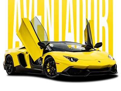 Aventador Poster car poster graphic design modern poster photoshop poster design