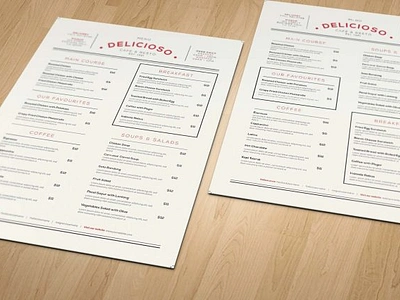 Classy Menu Design graphic folks logo menu mockup