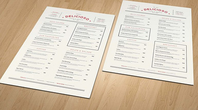 Classy Menu Design graphic folks logo menu mockup