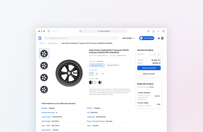 Cazcar - Fiche Produit auto fiche produit product design ui ui design ux ux design