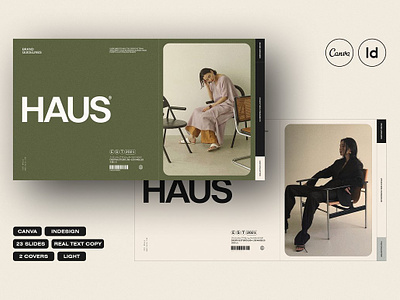 HAUS Brand Guidelines brand brand board brand designer brand guide brand guidelines brand strategy branding guidelines branding presentation canva haus identity intentional studio standard style guide template type layout