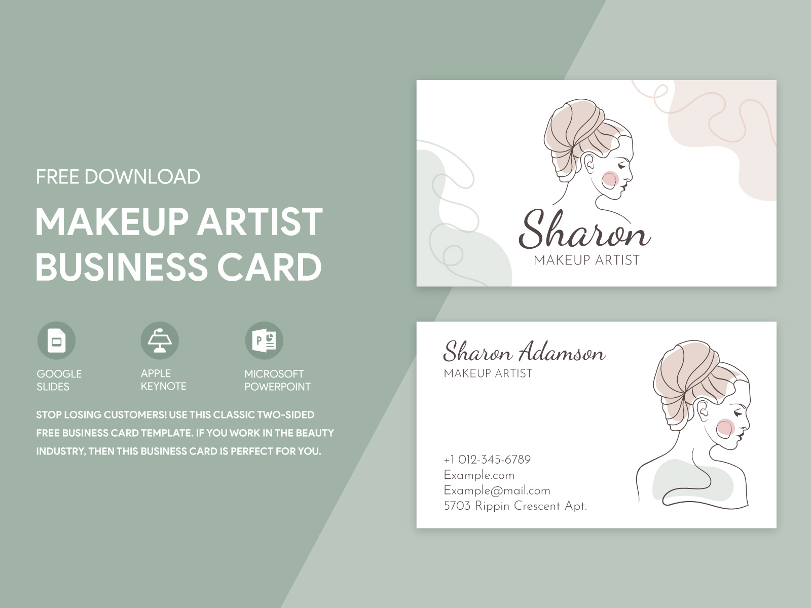 Makeup Artist Business Card Free Google