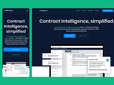 Melior - Website design branding minimal ui ui design website design