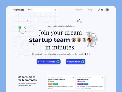 Teammate - Wed design branding design graphic design landingpage logo ui ux web webdesign