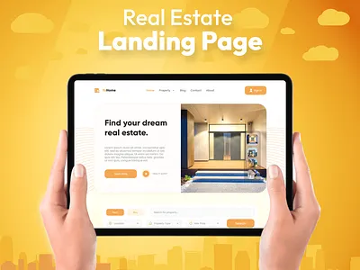 Real Estate Landing Page, Design, Website apartment website home sale landing page housing website property website real estate real estate landing page rent landing page website