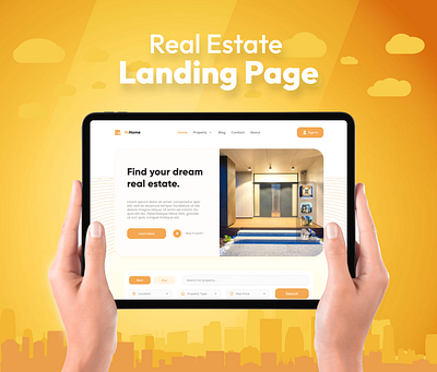 Real Estate Landing Page, Design, Website apartment website home sale landing page housing website property website real estate real estate landing page rent landing page website