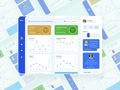 Patient Dashboard - Program Overview dashboard graphicdesign healthcare medical patient product design ui ux
