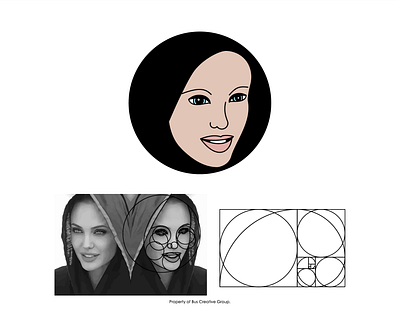 Angelina Jolie illustration angelinajolie artist designer face goldenratio graphic design illustration logo logoinspiration ux vector