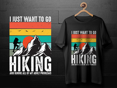 Hiking T Shirt Design designs, themes, templates and downloadable