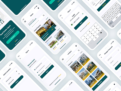 Real Estate Agent Mobile App UI Design real estae ui ux