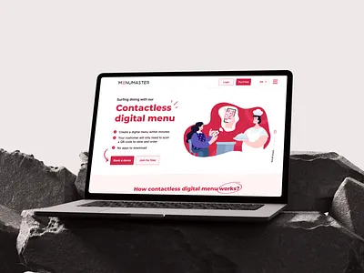 Contactless Menu: Restaurant Food Order case study design contactless contactless digital menu contactless menu digital restaurant service restaurant landing page design saas applications page design saas landing page design scan and order trending design ux designer