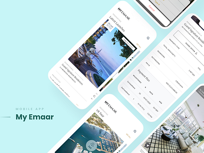 My Emaar design dubai graphic design product design properties realestate ui ux