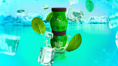 Celcius 🌿 Fresh Mint Breeze of The Morning 3d branding celcius coffee design graphic design illustration logo mint