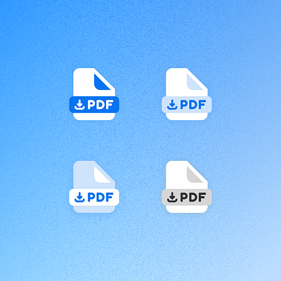 Polished PDF Icon Variations graphic design ui
