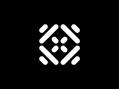 Rockingham Media abstract bold branding broadcasting design geometric graphic design icon logo logotype minimal monogram music radio simple