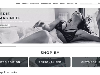 SWOOP - Bespoke Lingerie (Website UI Design) adobe xd design animation bespoke lingerie brand identity design branding e commerce store freelance website design freelance website project logo modern ui modern website simple user interface website ui user interface design website design website ui