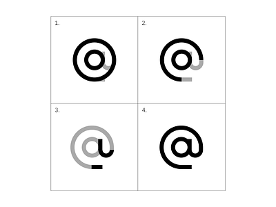 Building an '@' icon @ at custom icons design email how to icon icon design icon designer iconography icons message