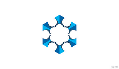 Hex Logo branding business company design floral flower graphic design hex internet logo modern tech technology vector