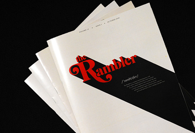 The Rambler | Editorial & Cover Design adobe indesign branding cover editorial graphic design layout logo magazine typography visual identity