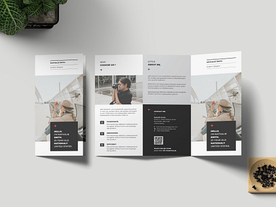 Brochure - Resume Trifold architecture branding brochure clean cv design experience graphic design indesign job minimal portfolio resume template trifold