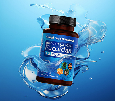 Fucoidan Supplement branding design dietary supplment emballage fucoidan graphic design japan label logo packaging supplements