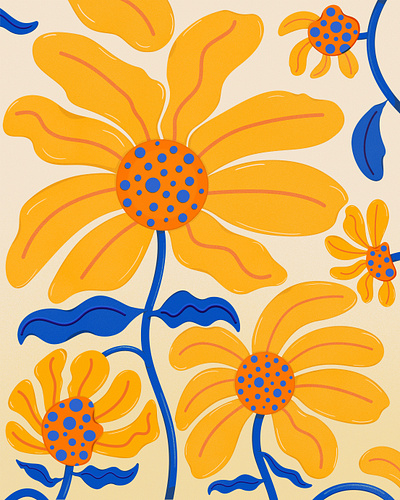 Sunflower artwork cartel design digitalart editorial floral flower illustration musicart poster sunflower