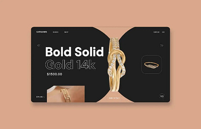 Landing page for a jewelry site. design figma landingpage ui uiu uiux uiuxinsipiration webdesign