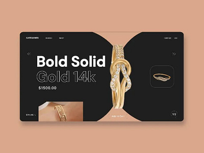 Landing page for a jewelry site. design figma landingpage ui uiu uiux uiuxinsipiration webdesign