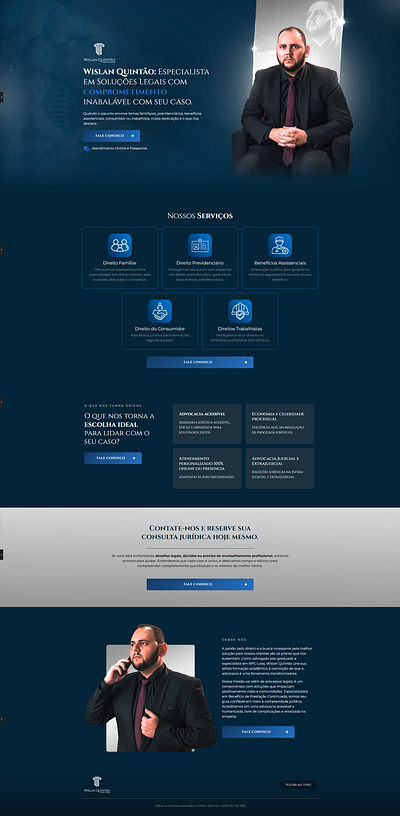 Landing Page Advogado | Wislan Quintão landing page marketing digital página de captura página de vendas ui ux web design